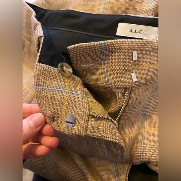 A.L.C. Fynn Plaid Straight-Leg Pants NWT size 8 $495 - Picture 7 of 10